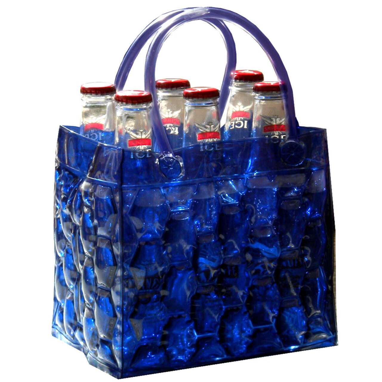 GC Home & Garden 7" Pop 6 Midnight Blue Insulated Chill Plastic Bottle Bags
